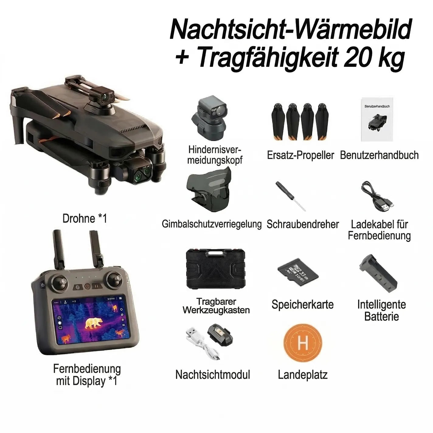 ADBAIN AX-7 T20 Wärmebilddrohne